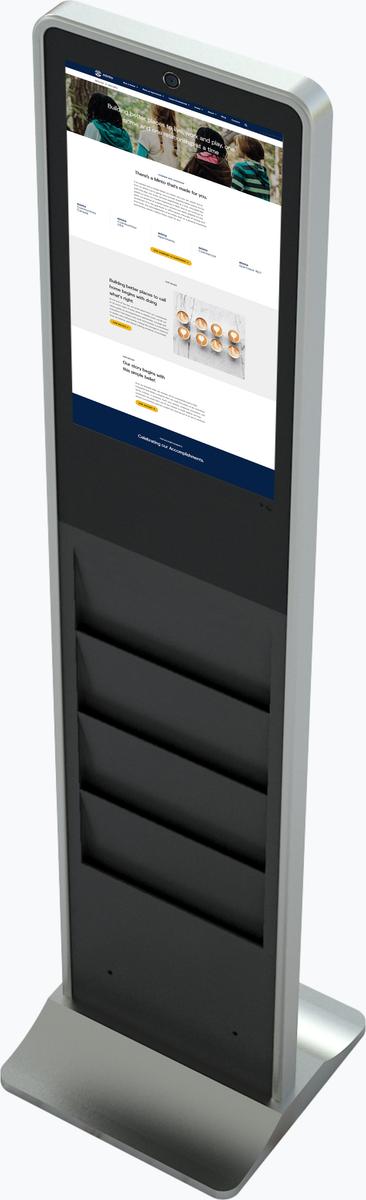 21.5 inches Floor Standing Interactive Capacitive Multitouch Kiosk mockup 1