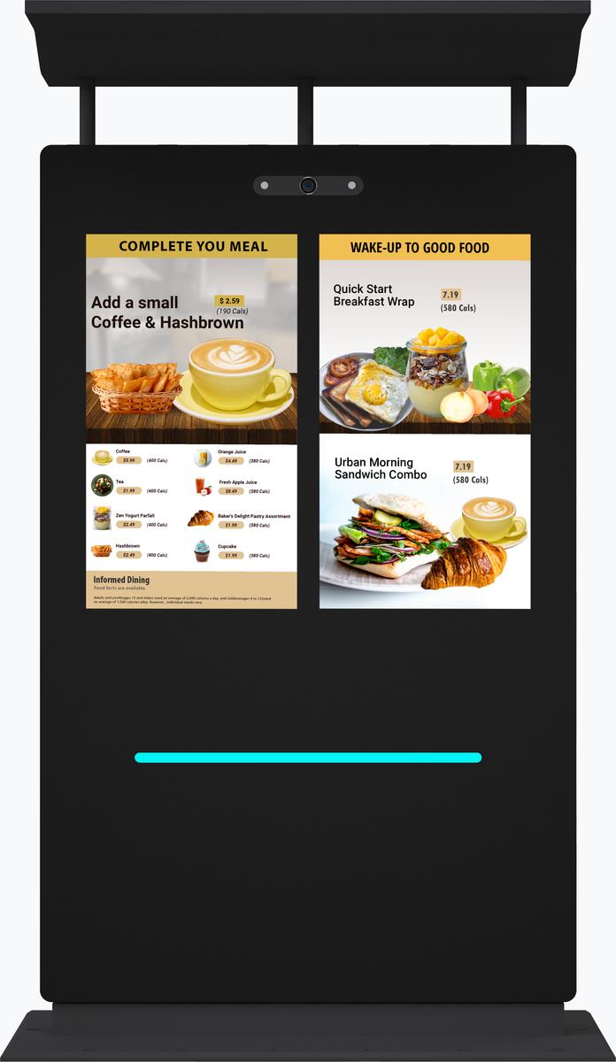 43" Outdoor Drive Thru Digital Menu Board D2 Series Dual Screens Mockup 5