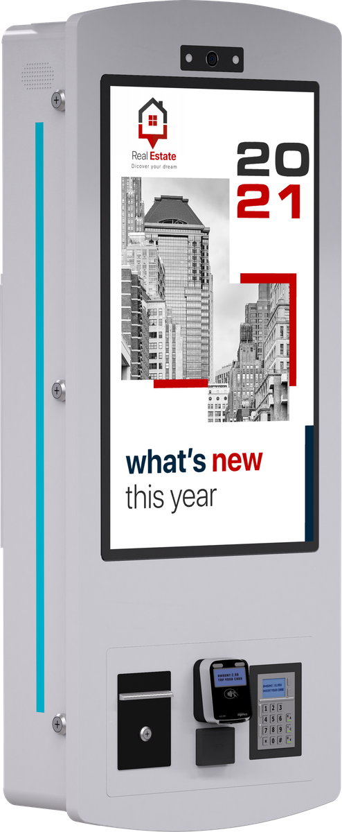 32" Outdoor Self Order Kiosk Mockup 9