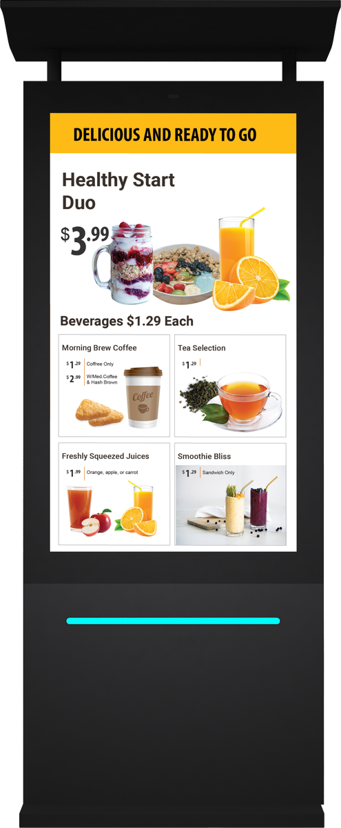 55" Outdoor Drive Thru Digital Menu Board D1 Series Single Screen mockup6