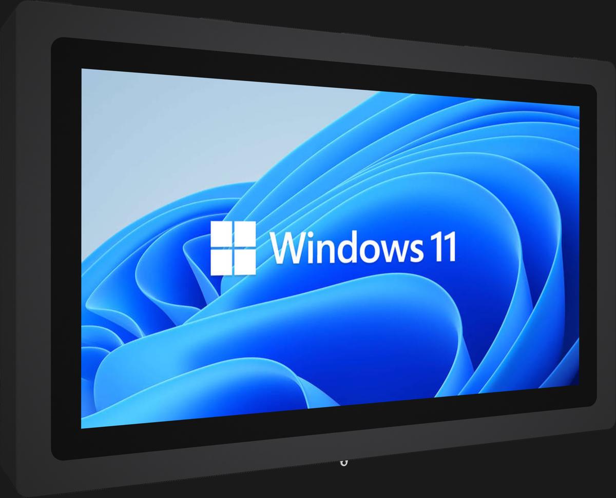 55" Outdoor Nontouch Wallmountable Digital Signage W2 Horizontal Black Mockup 1