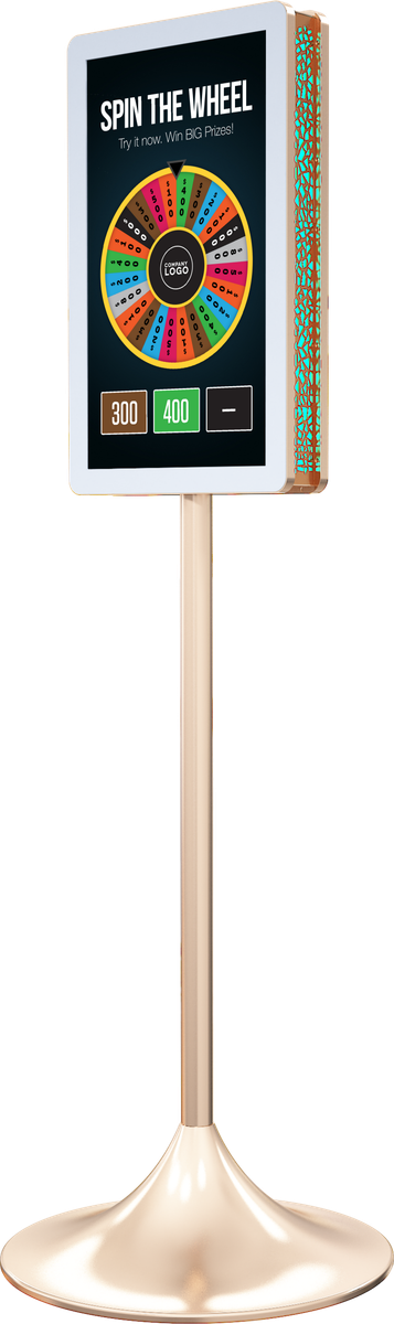 21.5” Interactive Touch Screen Double Sided Pedestal Digital Signage Mockup 2