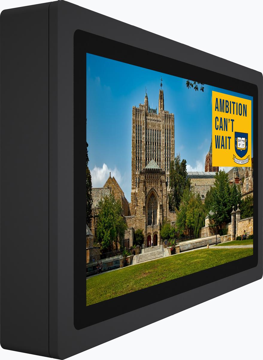 55" Outdoor Nontouch Wallmountable Digital Signage W2 Horizontal Black Mockup 3