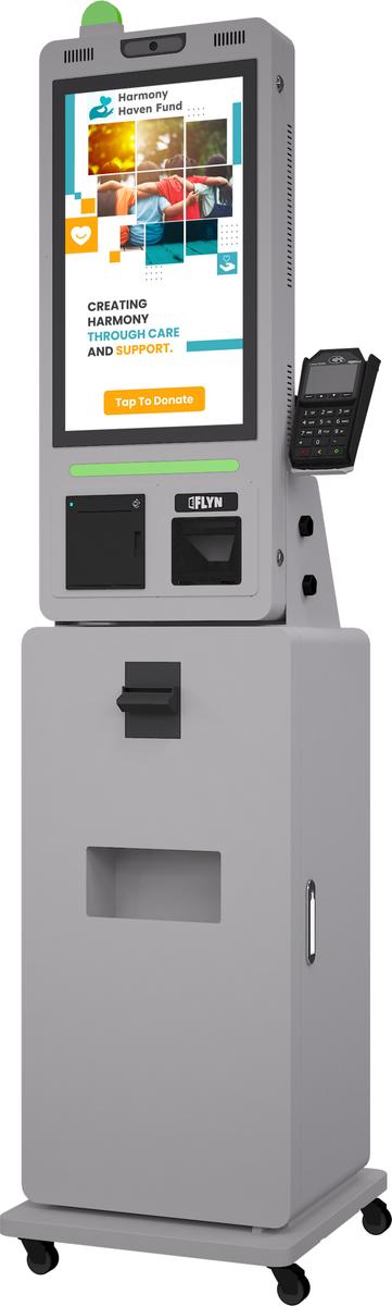 Universal Pay CashBox Cash Acceptor Flex Series self-order kiosks Mockup real image 8