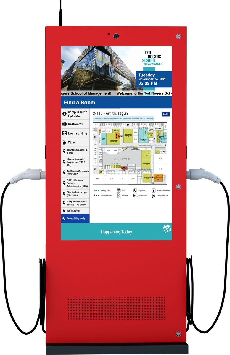 Outdoor EV Charging Station and Interactive Digital Signage V8E Series Mockup 2