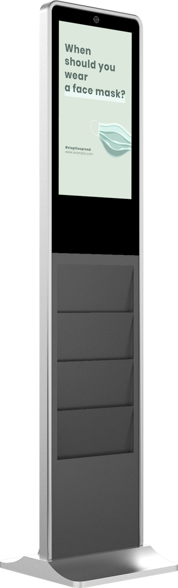 21.5 inches Floor Standing Interactive Capacitive Multitouch Kiosk mockup 9