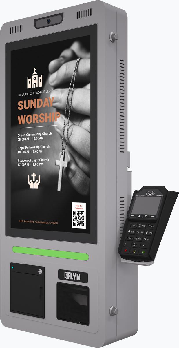 21.5" Flex QSR DONATION SHOPIFY FUNDRAISING Wallmount 3