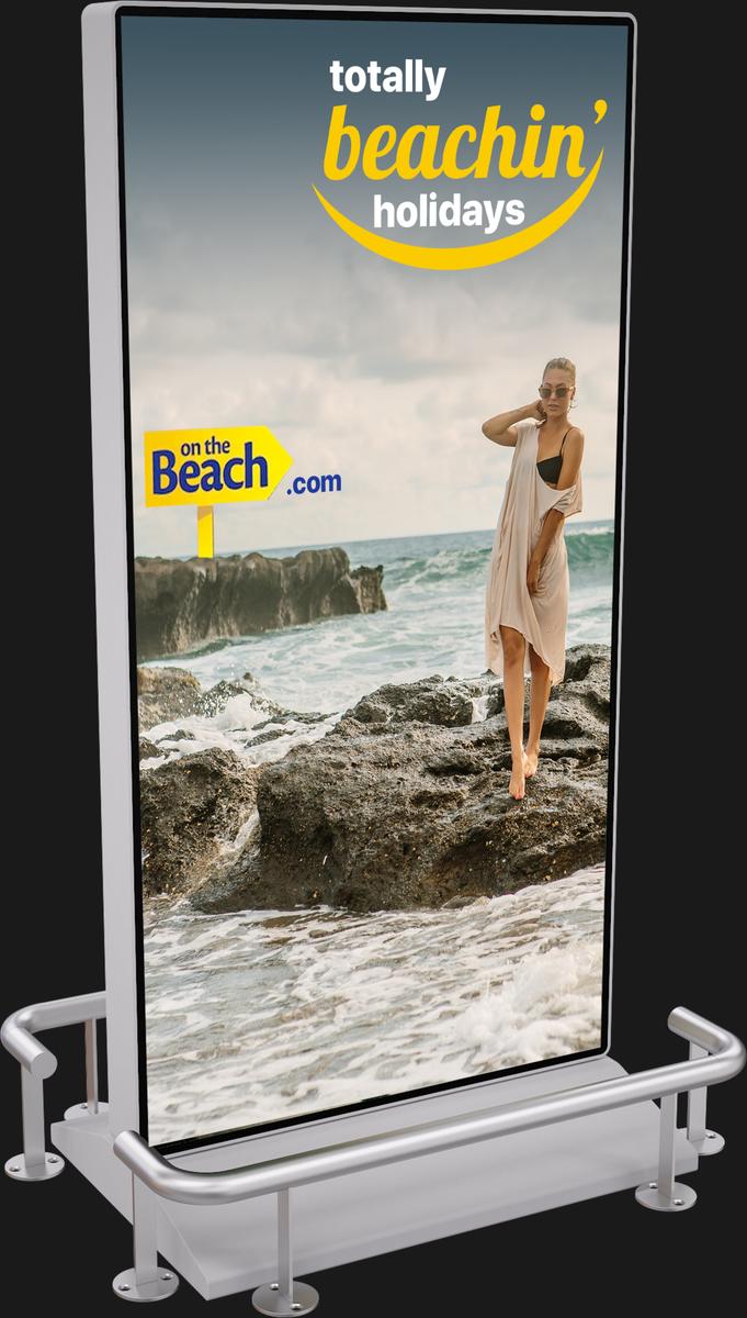 P2.5 Indoor Free Standing Display 960x1920mm High Brightness Non Touch White Mockup 6