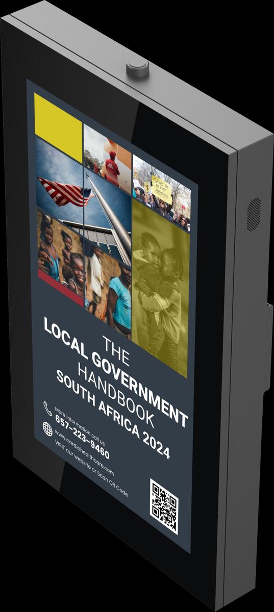 55inches Outdoor Wallmountable Digital Signage Vertical Mockup 6