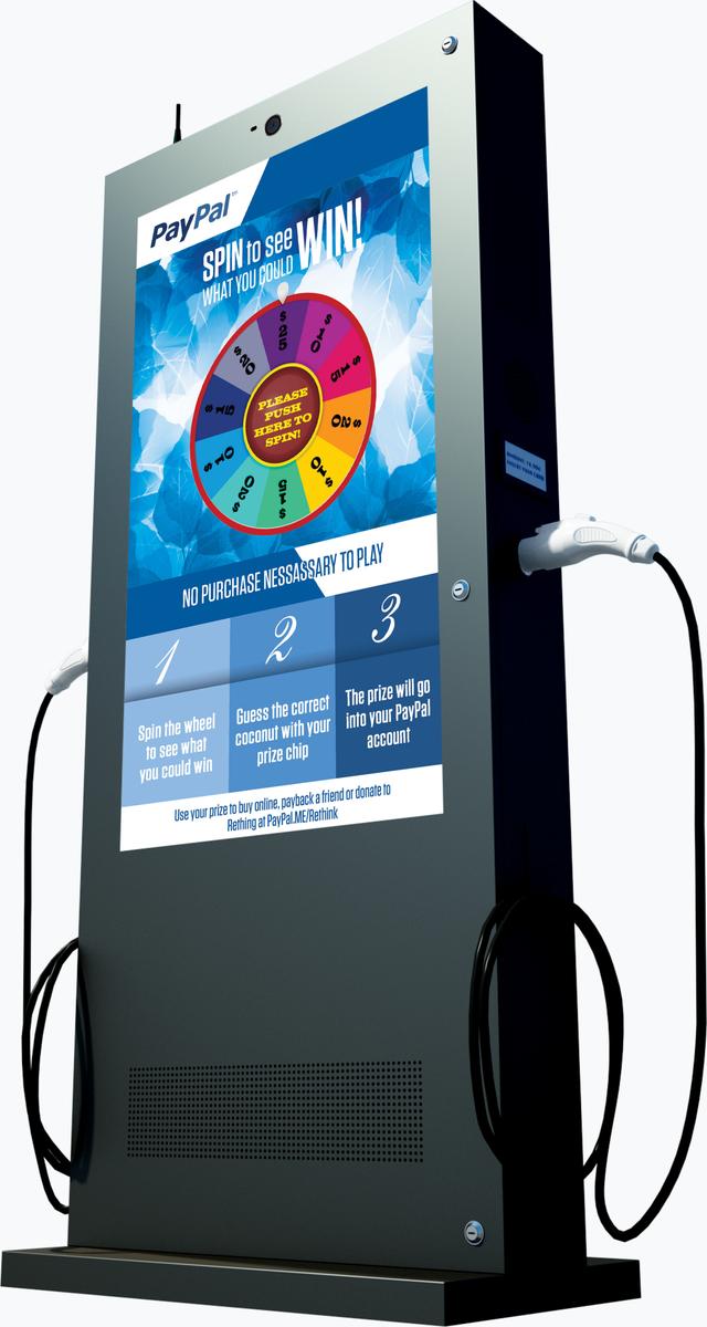 Outdoor EV Charging Station and Interactive Digital Signage V8E Series Mockup 6