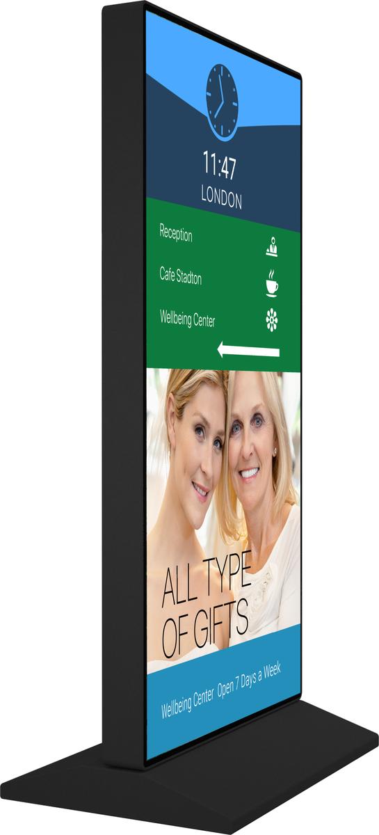 P2.5 Indoor Free Standing Display 960x1920mm High Brightness Non Touch Black Mockup 2