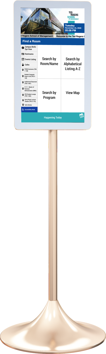 21.5” Interactive Touch Screen Double Sided Pedestal Digital Signage Mockup 4
