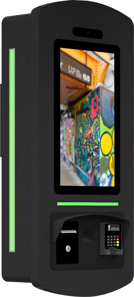 SelfServe+ 21.5" Outdoor Self Order Kiosk Black Mockup 8