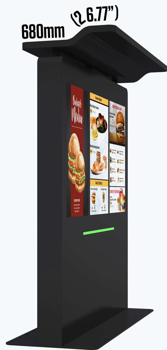43" Outdoor Drive Thru Digital Menu Board D3 Series Three Screens mockup3