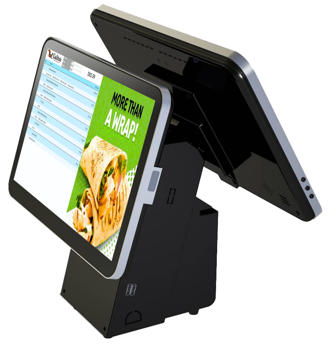 ePOS – Eflyn Integrated Point of Sale System with self order kiosks Mockup