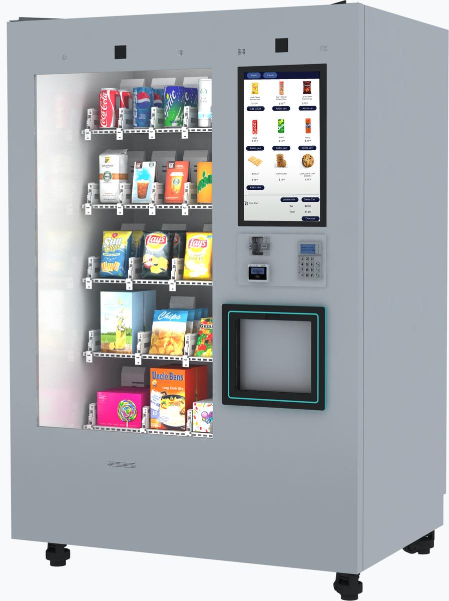 Robomarket Smart Micro Market Vending Machine Slim Series Mockup 5