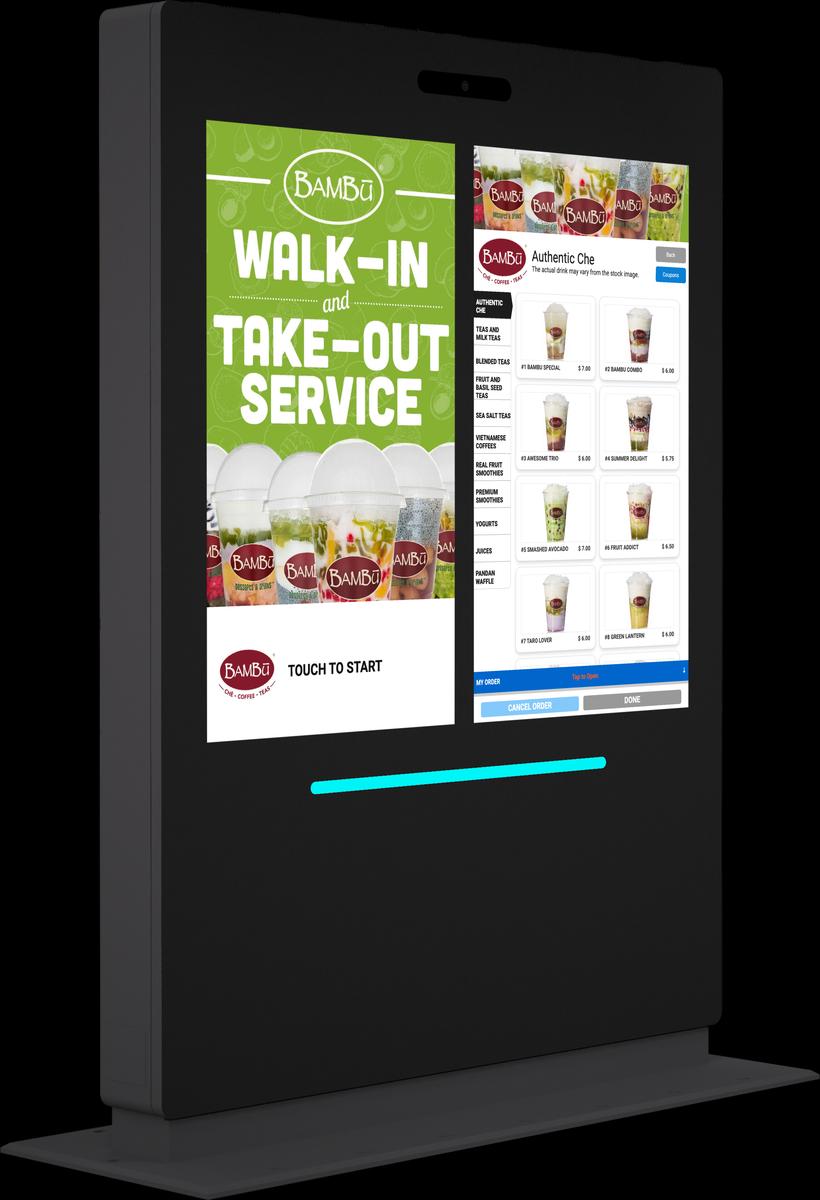 55" Outdoor Drive Thru Digital Menu Board without canopy D2 Series Dual Screens Mockup 2