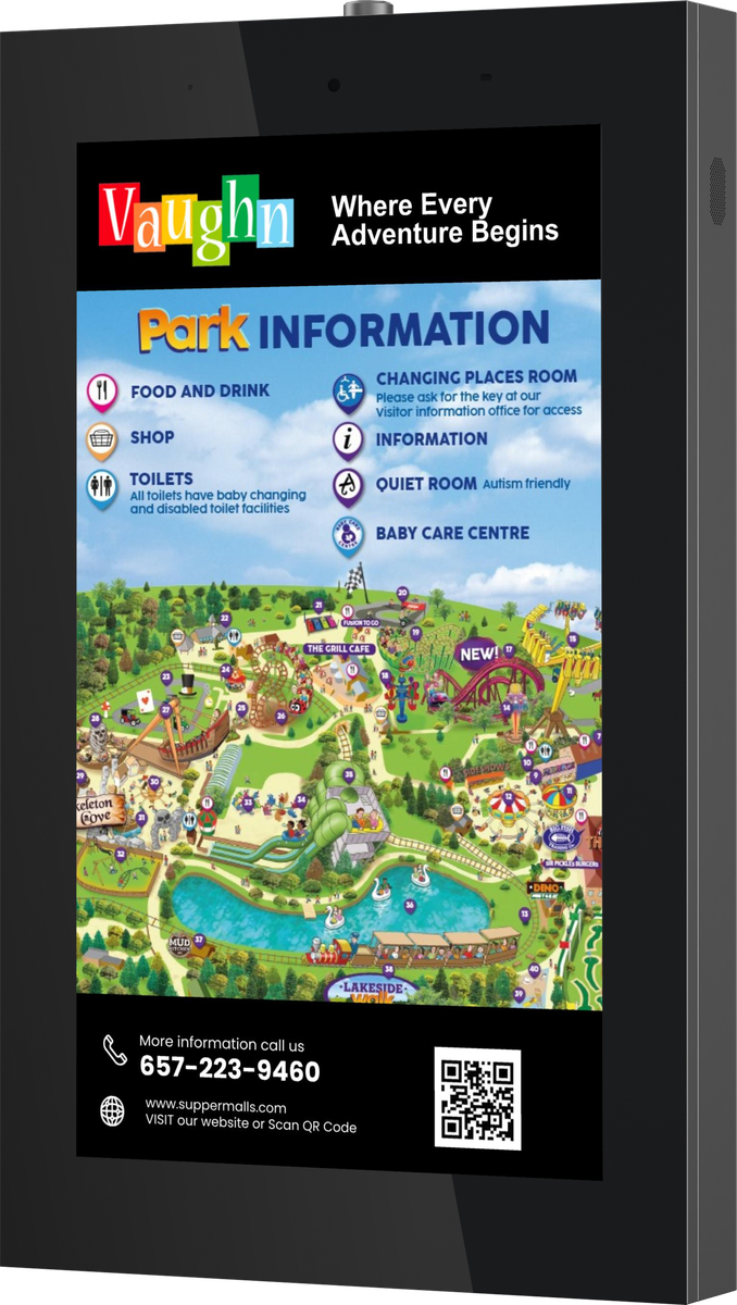 55inches Outdoor Wallmountable Digital Signage Vertical Mockup