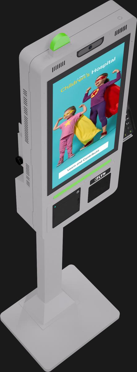 21.5" Flex QSR DONATION SHOPIFY FUNDRAISING with alert – floor standing 3