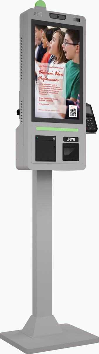 21.5" Flex QSR DONATION SHOPIFY FUNDRAISING with alert – floor standing 9