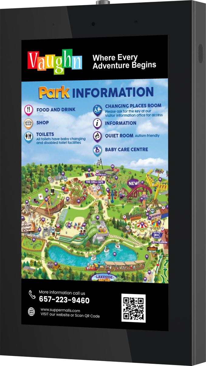 55inches Outdoor Wallmountable Digital Signage Vertical Mockup