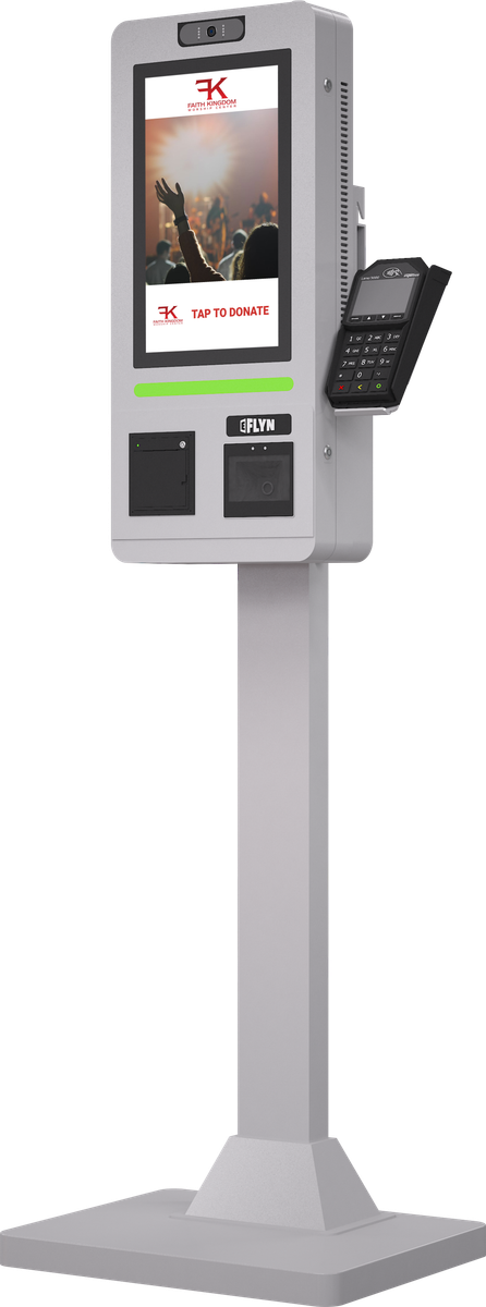 15.6" Flex QSR DONATION SHOPIFY FUNDRAISING without alert – floor standing 6
