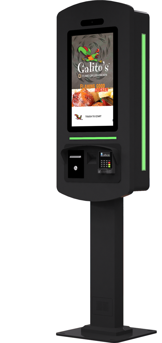 SelfServe+ 21.5" Outdoor Self Order Kiosk black no canopy 6