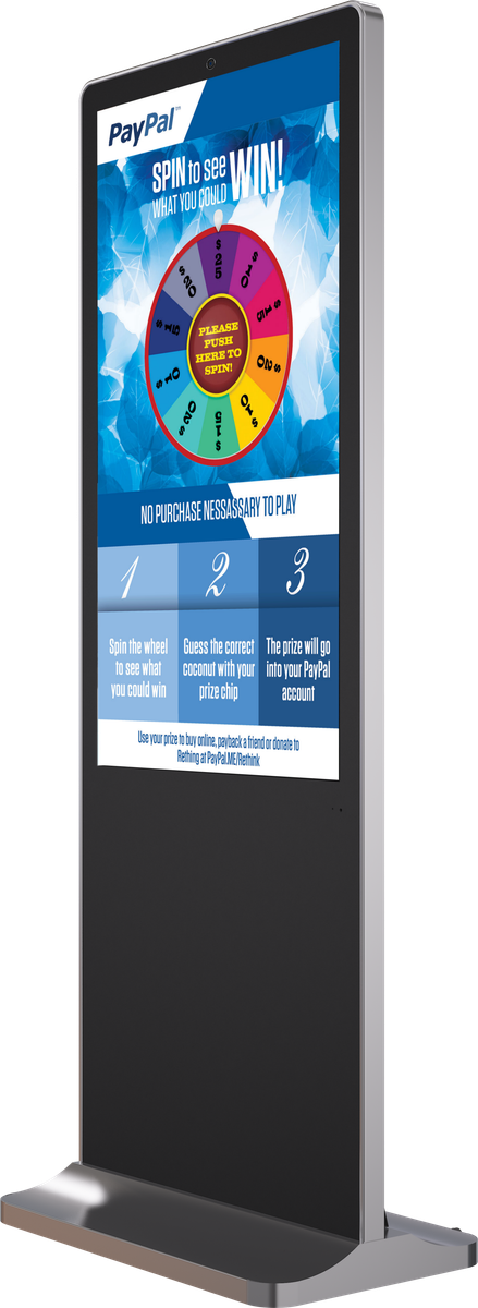 49 inches Floor Standing Touch Screen Single Sided Digital Signage Mockup 1